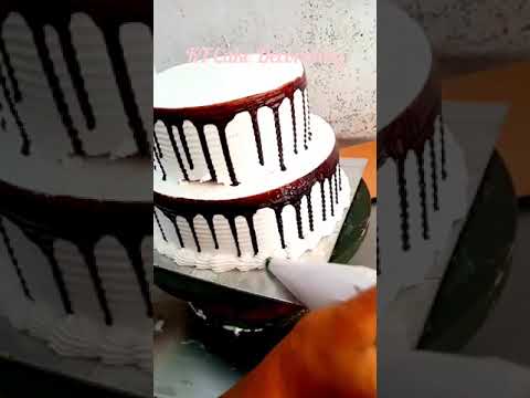 How To Make Birthday Cake / Chocolate Cake Design / #Short Video / 2 Steps Cake Design 2021
