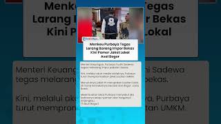 PRODUK BOGOR! Menkeu Purbaya Pamer Jaket Baru Buatan UMKM Lokal setelah Larang Impor Baju Bekas