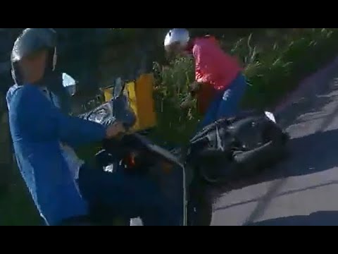 [Vídeo de acidente de veículo] Desembarque a uma distância segura sem retenção (2023.08.15 Hsinchu City East District Zhuke Wan Water Factory)