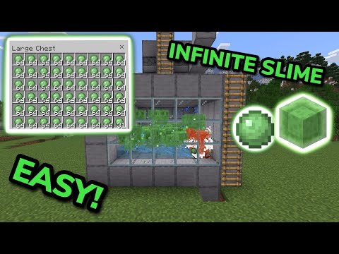 NEW SIMPLE SLIME FARM TUTORIAL in Minecraft Bedrock (MCPE/Xbox/PS/Switch/PC)