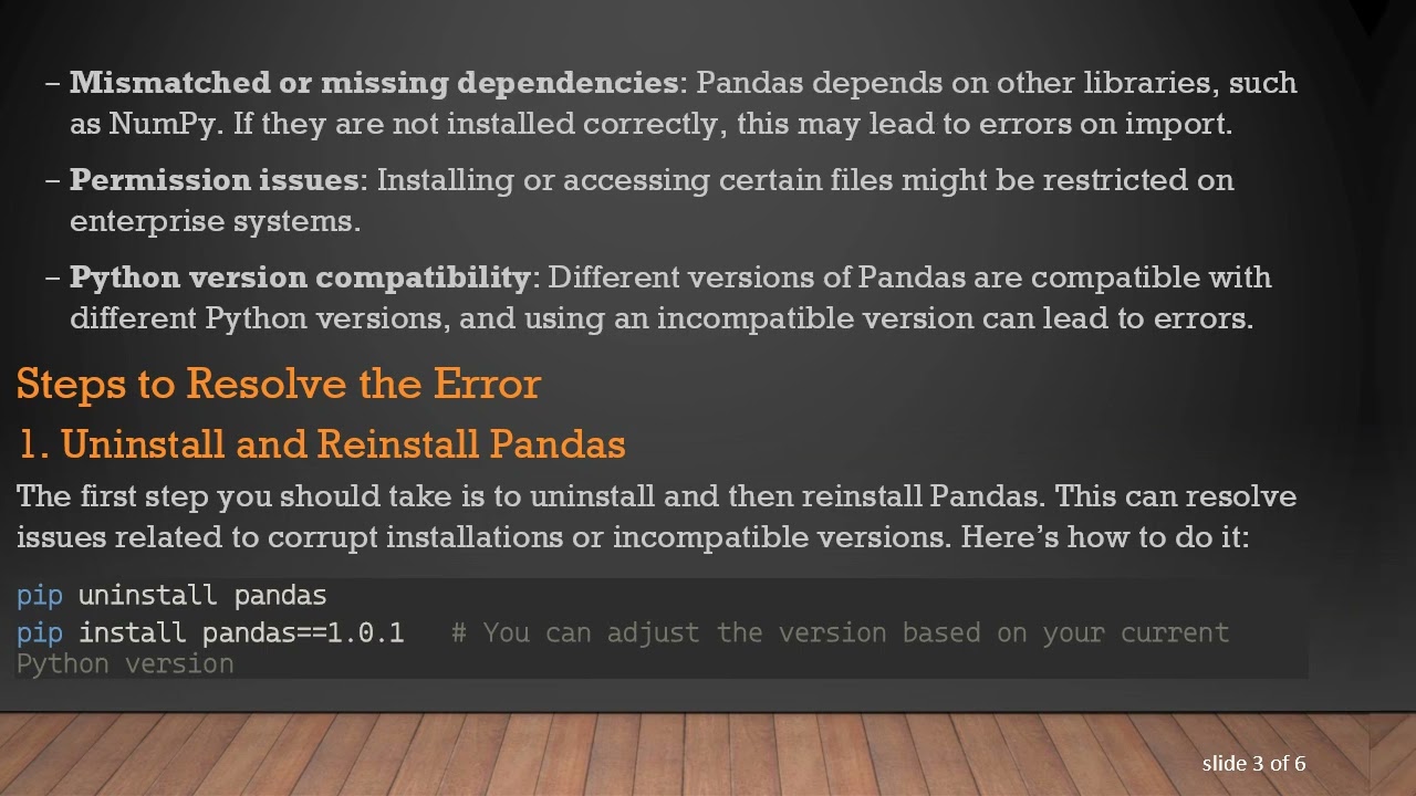 How to Fix the DLL Load Failed Error When Importing Pandas in Python