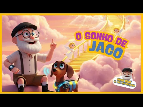 VOVÔ ZEZÉ E O SONHO MÁGICO DE JACÓ! 🌈✨ A ESCADA QUE VAI ATÉ O CÉU! DESENHO BÍBLICO INFANTIL!