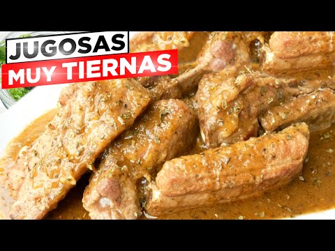COSTILLAS de CERDO en SALSA 😛🍖 GUISO SIN HORNO muy FÁCIL (LA RECETA QUE NUNCA FALLA) TIERNAS y RICAS