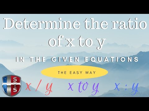 How to determine the ratio of x to y in the given...
