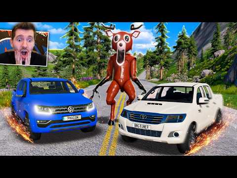 Fugindo 99 NOITES DE CARRO no BeamNG Drive Multiplayer!