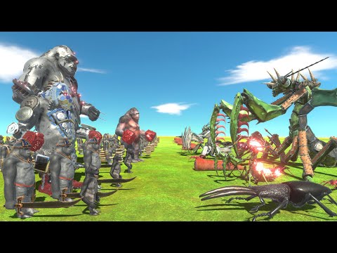 Mutant Goro VS Mutant Mantis - Who Is The Boss - Animal Revolt Battle Simulator