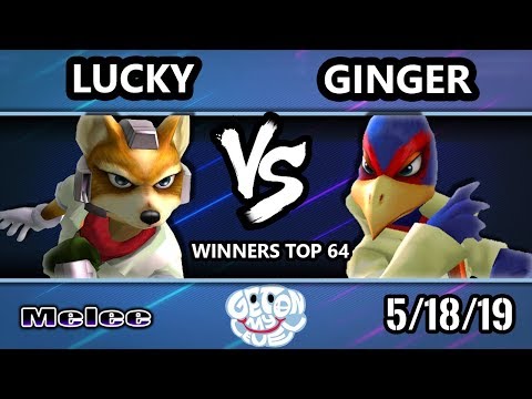 GOML 2019 SSBM - DIG | Lucky (Fox) Vs. Ginger (Falco) Smash Melee Tournament Winners Top 64