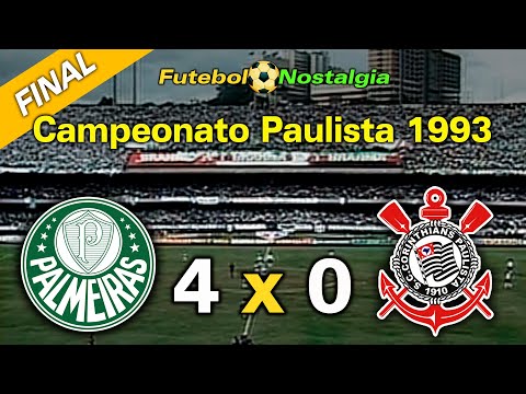 Palmeiras 4 x 0 Corinthians - 12-06-1993 ( Campeonato Paulista - Final )
