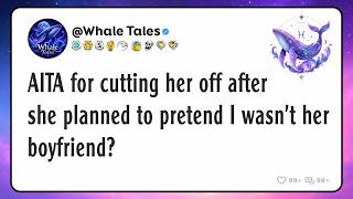 AITA for cutting her off after she planned to pretend I wasn't her boyfriend