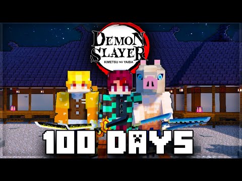 We Survived 100 Days In Demon Slayer Minecraft