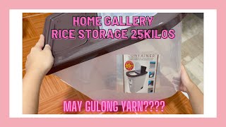 HOME GALLERY RICE STORAGE CONTAINER 25KILOS MULTI PURPOSE FOOD STORAGE CONTAINER 30L MAY GULONG!