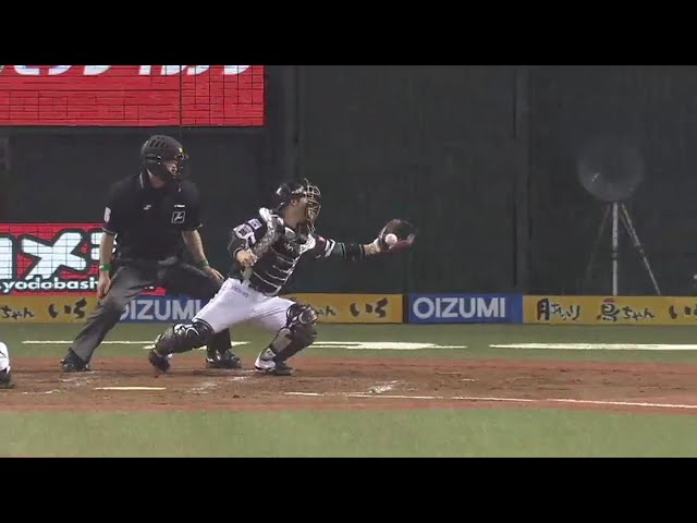 【4回裏】神反応!! ホークス・甲斐がファールチップをもぎ取る!! 2018/4/3 L-H