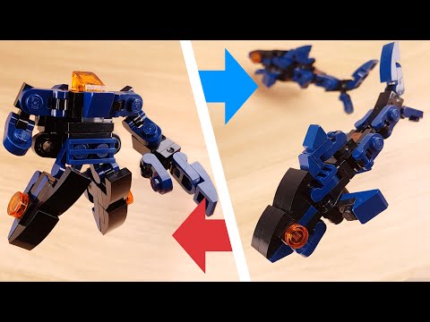 LEGO brick Shark transformer robot tutorial Shark Knight #LEGO #MOC #レゴ変形ロボ #レゴアイデア #레고변신로봇