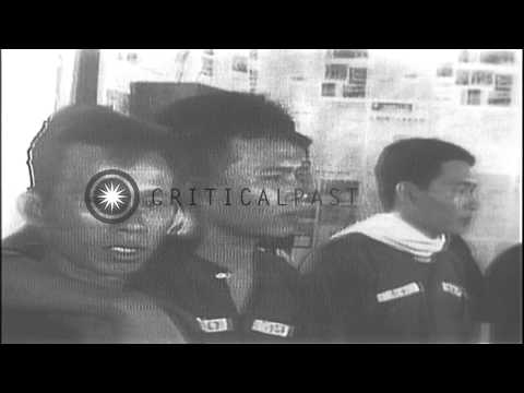 North Vietnamese prisoners play and relax  at a prison camp in Vietnam  during th...HD Stock Footage