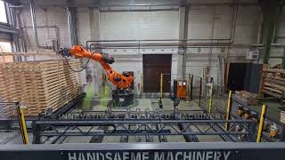Automatic stapling, evacuation and stacking of beam pallets (BOS-C)