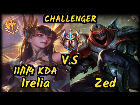 FTW Xaky (IRELIA) vs ZED - 11/1/4 KDA MID CHALLENGER GAMEPLAY - EUW