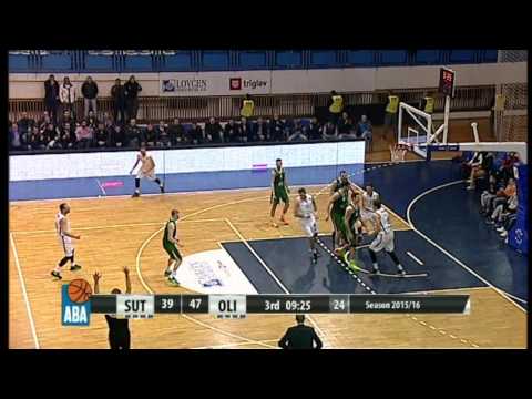 ABA Liga 2015/16 highlights: Sutjeska - Union Olimpija R16 (23.12.2015)