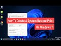 How To Create A System Restore Point On Windows 11 (Tutorial)