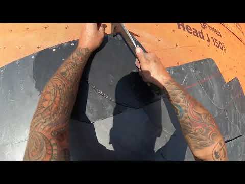 Fuß ansetzen bei Schuppendeckung - Live aus Lichtenau im Erzgebirge - Schieferdecker aus Sachsen