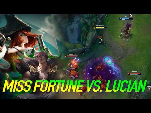 Miss Fortune and Sett vs. Lucian and Morgana Bot league of legends. Bot was extremely aggressive.