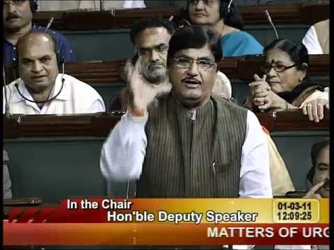 Matters of Urgent Public Importance: Sh. Gopinathrao Munde: 01.03.2011