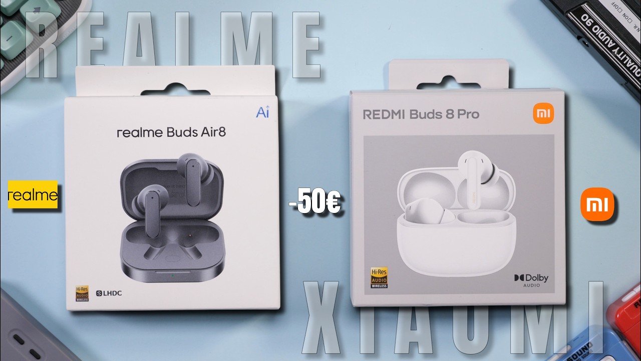 ¿Cuáles son los mejores AURICULARES por 50€? 🎧 XIAOMI Redmi Buds 8 Pro vs REALME Buds Air8