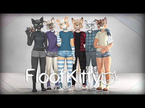 The FloofKitty🐱VRChat Avatar Base Showcase - By UnlikelyFloof 🐾