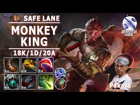 Monkey King Safe Lane Carry | 7.31d | Arlington Major Pakazs Pos 1 MK | Dota 2 Immortal Gameplay