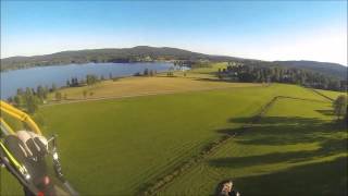preview picture of video 'Paramotor flight at Överbyn, Värmland, Sweden'