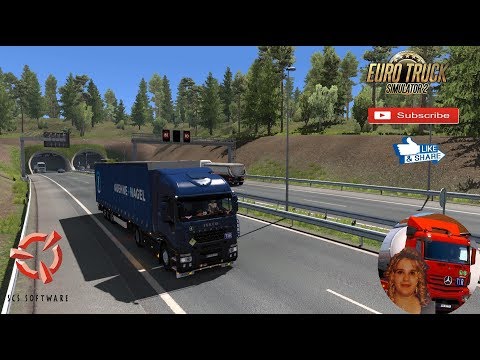 Euro Truck Simulator 2 (1.35) Iveco Stralis in Germany Delivery Fliegl Trailer + DLC's & mods