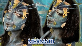MERMAID HALLOWEEN MAKEUP LOOK 🧜‍♀️