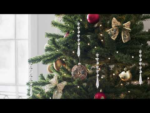 HOHIYA 30 Pack Acrylic Hanging Crystals for Centerpieces Light Reflecting Prisms for Wedding Decorations Christmas Tree Ornaments and Chandelier Pendants DIY Garland for Home Decor video