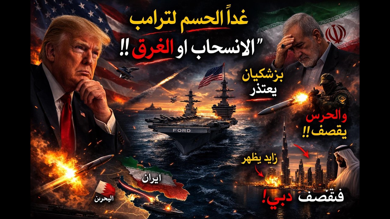 هوامش اليوم8:غداً الحسم لترامب"الانسحاب او الغرق"واسر امريكان وقصف دبي!!بزشكي