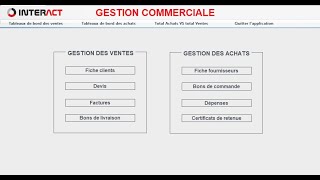 Application de gestion commerciale