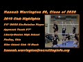 Hannah Warrington #6 - 2019 Club Volleyball Highlights