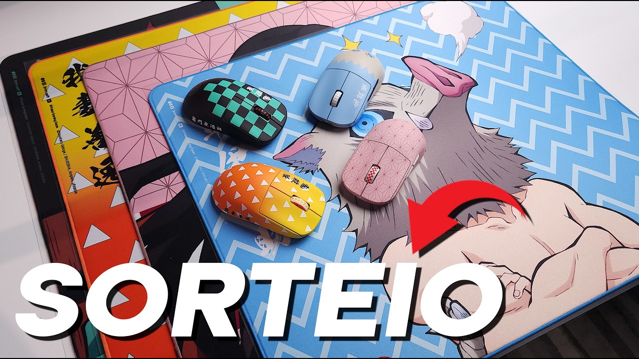 SUPER UNBOXING + S0RTEIO combo MOUSE + MOUSEPAD DemonSlayer!