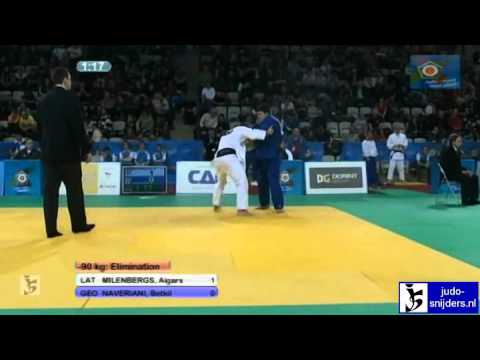 Judo 2012 World Cup Prague: Milenbergs (LAT) - Naveriani (GEO) [-90kg]