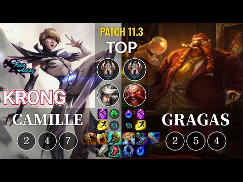 RNW KronG Camille vs Gragas Top - KR Patch 11.3