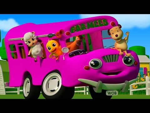 Purple Wheels On The Bus Go Round And Round | Nursery Rhyme for Kids | Baby Songs by Farmees Video