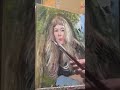 Portrait of Sandy Denny from a black and white reference photo #oilpainting #shorts