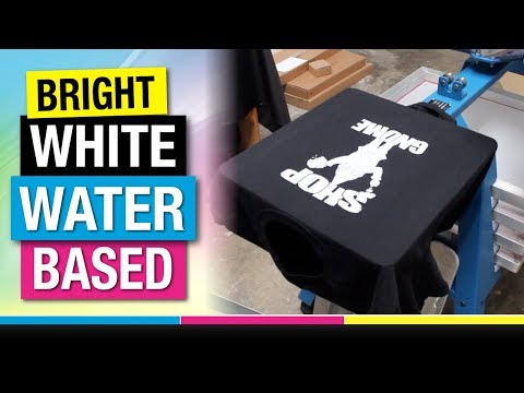 How to screen print a bright white water based ink on black ...