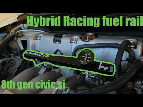 Hybrid Racing Fuel Rail Install On My 2008 Civic Si!!