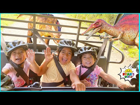 Ryan Exploring Jurassic World Dinosaur with Family!