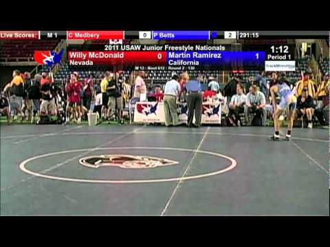 Junior Freestyle 130 - Martin Ramirez (CA) vs. Willy McDonald (NV)