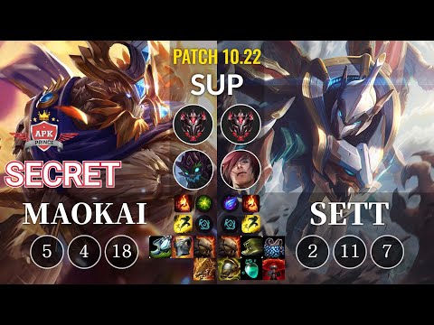 APK Secret Maokai vs Sett Sup - KR Patch 10.22