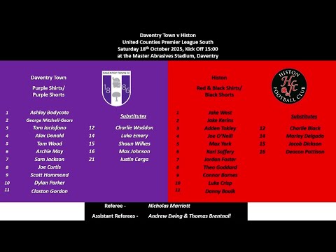 Daventry Town v Histon - UCL (18102025)