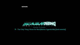 Metal Gear Rising: Revengeance Soundtrack - 19. The Only Thing I Know for Real ( Man. Agen / Instr )