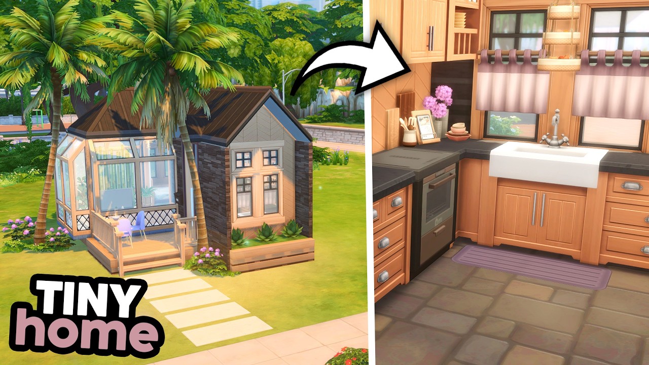 Modern & Cozy Tiny Home // The Sims 4 Speed Build