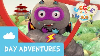 Giggle and Hoot: Cloud Racing with Giggle Fangs | Day Time Adventures