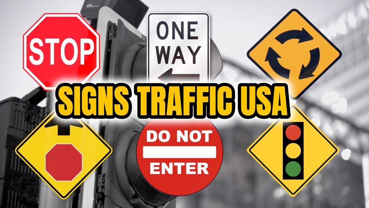 What type of sign gives information and direction about traffic laws?